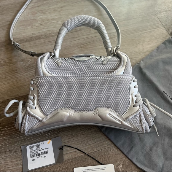 Like New! W/Tags! Balenciaga Sneakerhead silver top handle bag - Picture 5 of 15